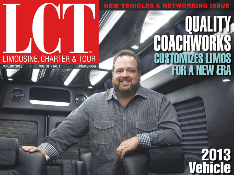 January 2013 LCT Magazine Cover and Article”Custom Builder Leads a New Limo Culture”