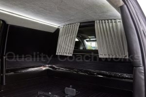 Exquisite Interior on this Custom 2023 Cadillac Escalade ESV Two Passenger Hearse