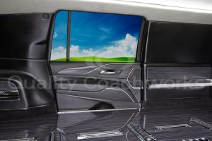 Customized Interior on this 2023 Cadillac Escalade ESV Two Passenger Hearse