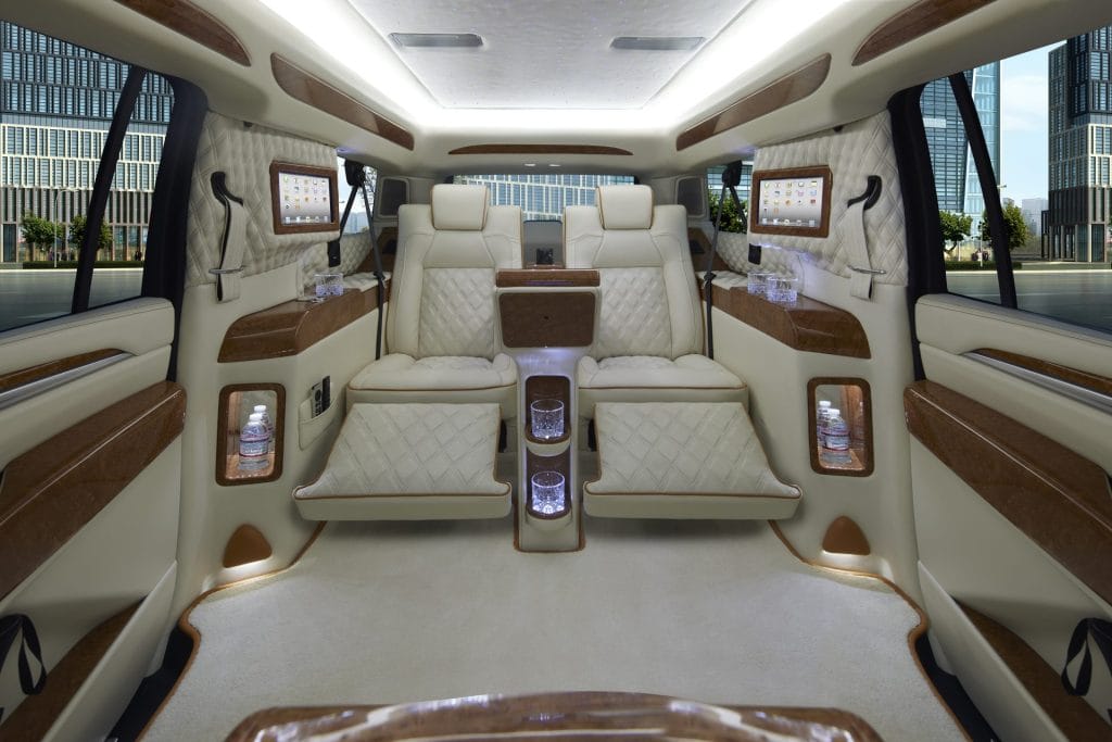 luxury armored SUV interior